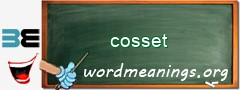 WordMeaning blackboard for cosset